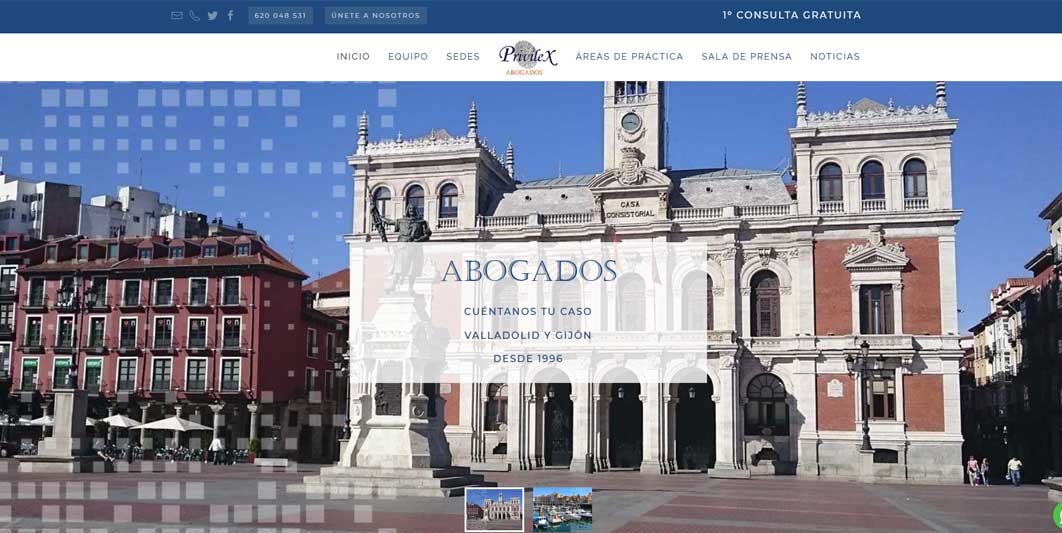 Pagina web privilex en Valladolid - Creo Tu Página