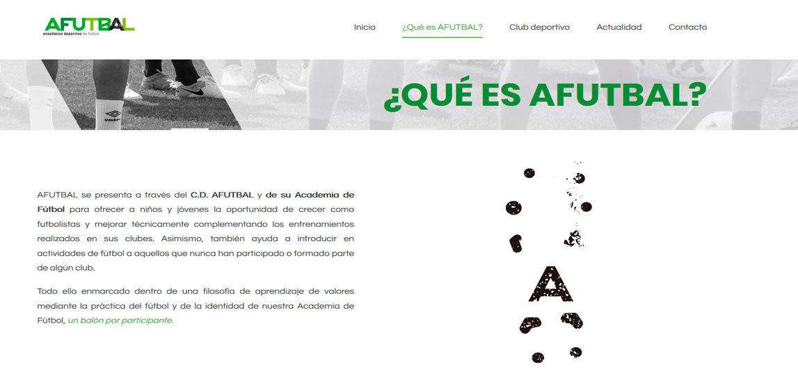 Página web Asociación Afutbal