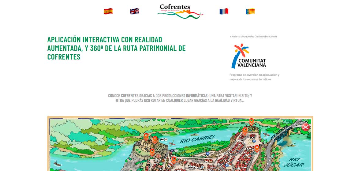 Página web Cofrentes Aplicación interactiva