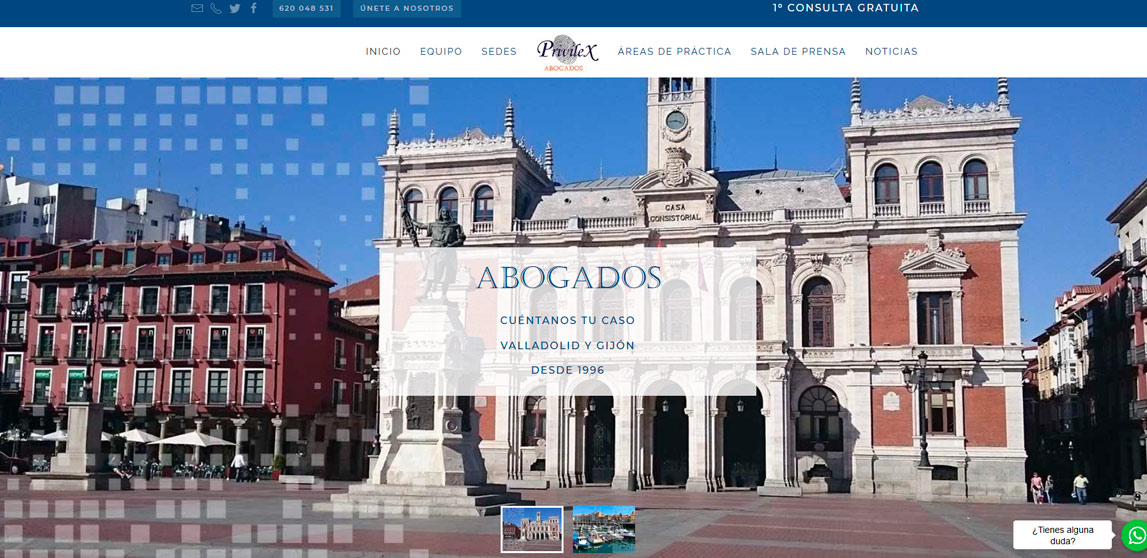 Página web Privilex abogados