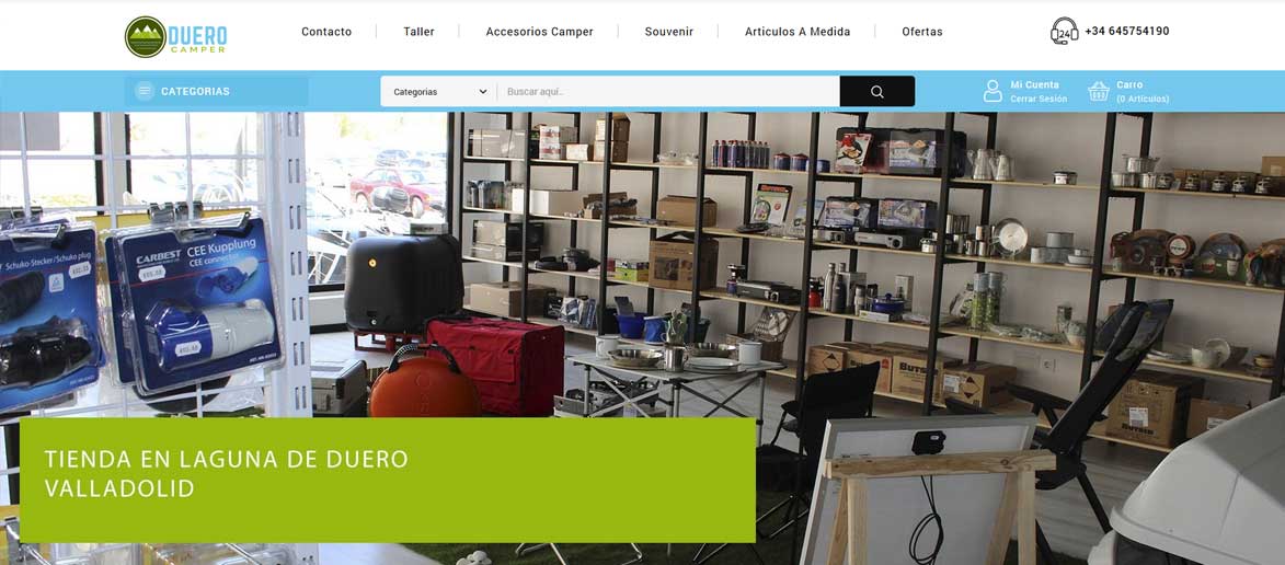 Tienda online Duero Camper en Laguna de Duero