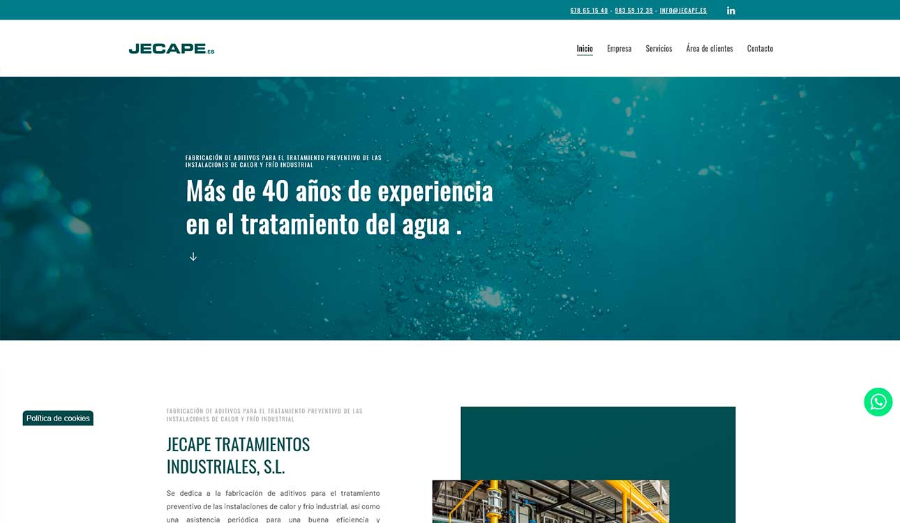 Jecape. Diseño Web en Valladolid. Creo Tu Página.