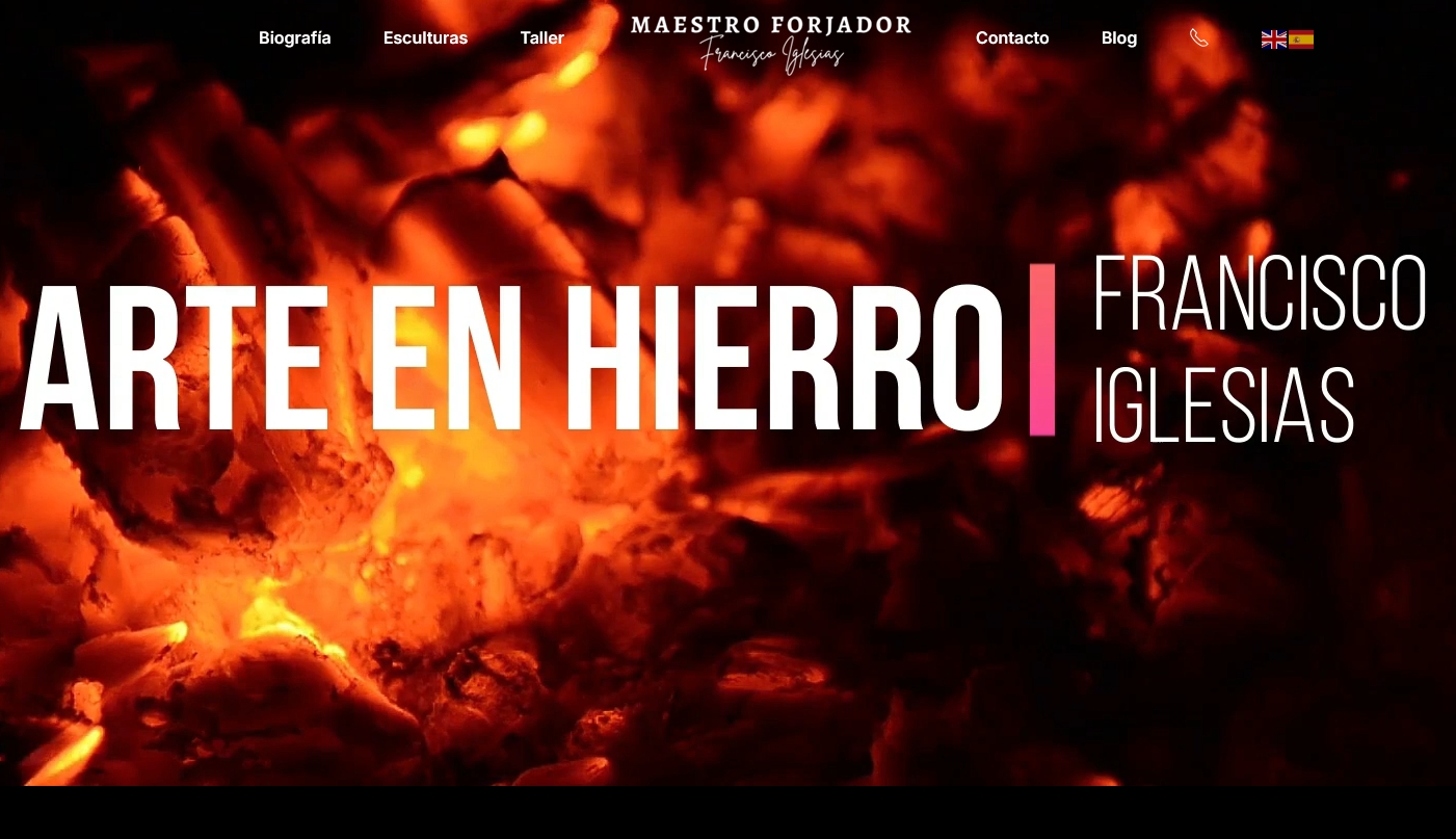 Página web para Francisco Iglesias maestro forjador