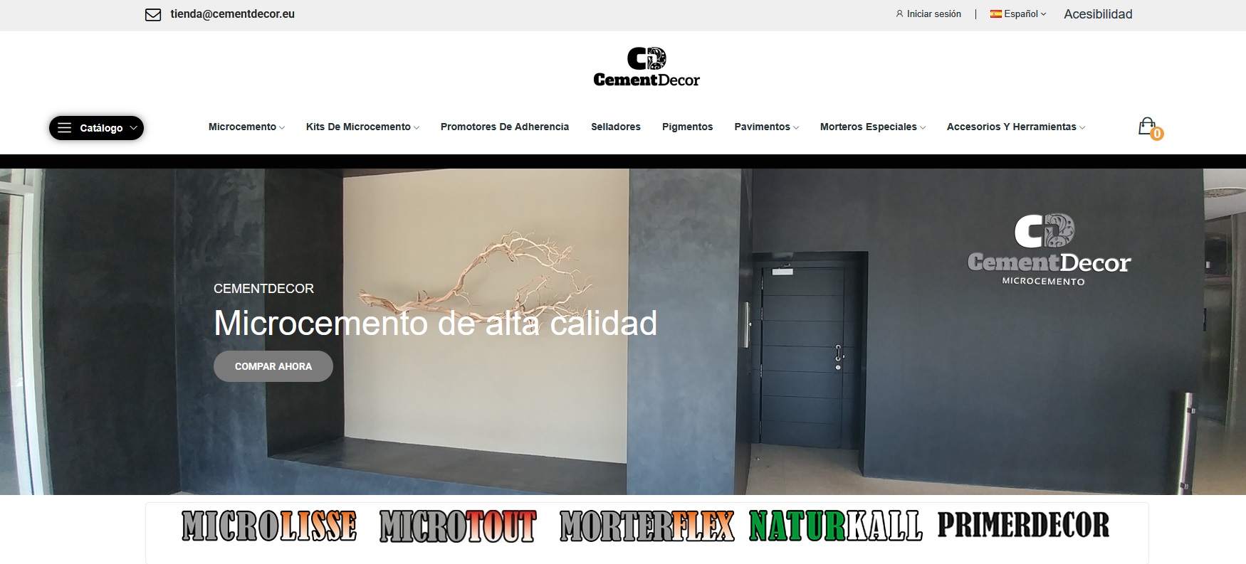 Portada de la web cementdecor.eu