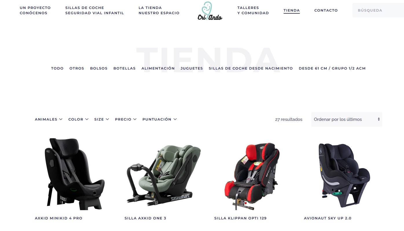 Tienda online de criando.es