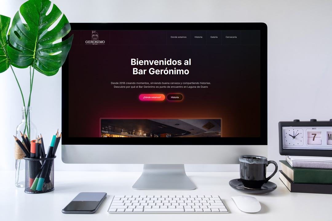Nueva página web para Bar Gerónimo en Laguna de Duero