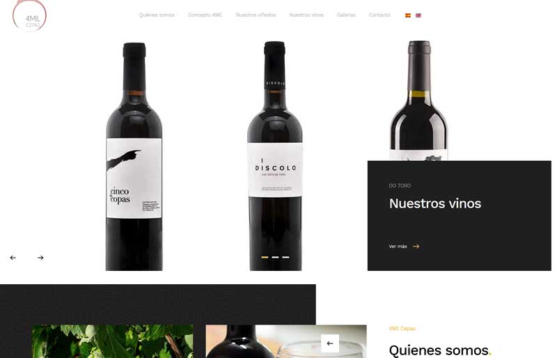 Diseño web profesional de Cuatromilcepas