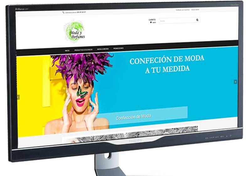 Página  web - Tienda online Moda y Perfumes