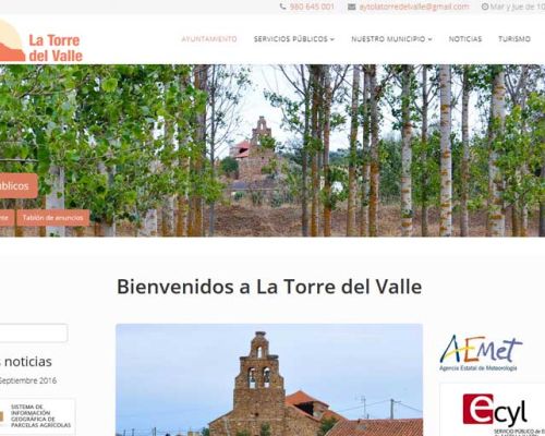 Página web del Ayuntamiento de la Torre del Valle