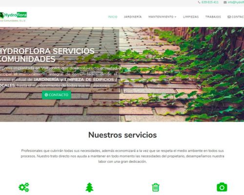 Página web Hydroflora