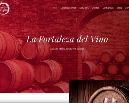 Página web Fortaleza del vino