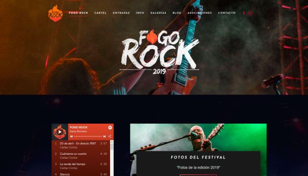 Página web Festival FogoRock