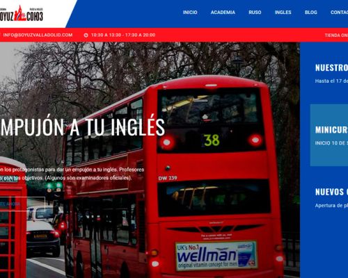 Página web Academia Soyuzvalladolid