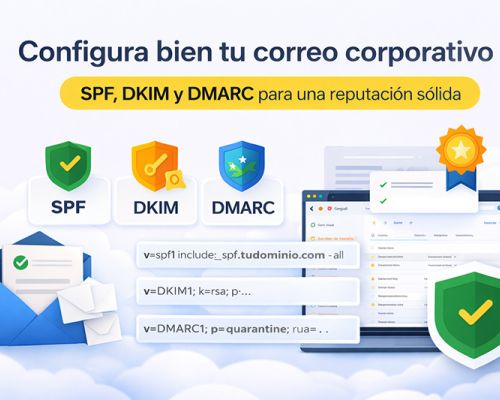 Configuración correcta del correo corporativo: SPF, DKIM y DMARC para una reputación de 10