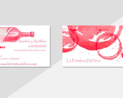 Diseño de tarjetas la fortaleza del vino