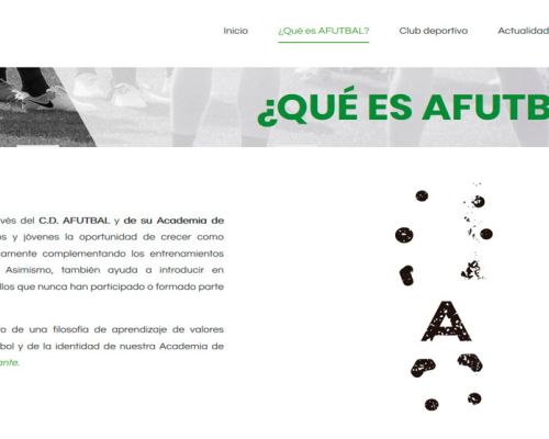 Página web Asociación Afutbal
