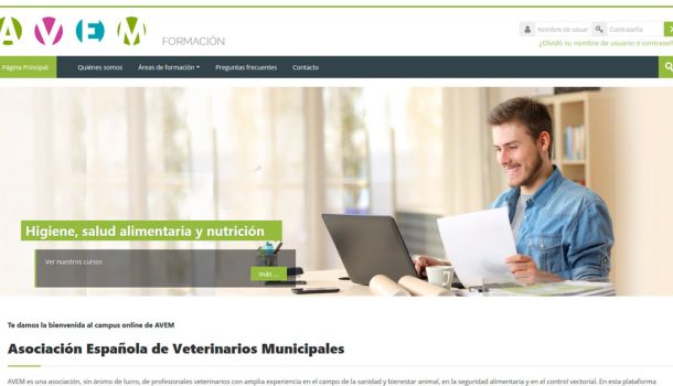 Página web Asociación de Veterinarios municipales de España, AVEM