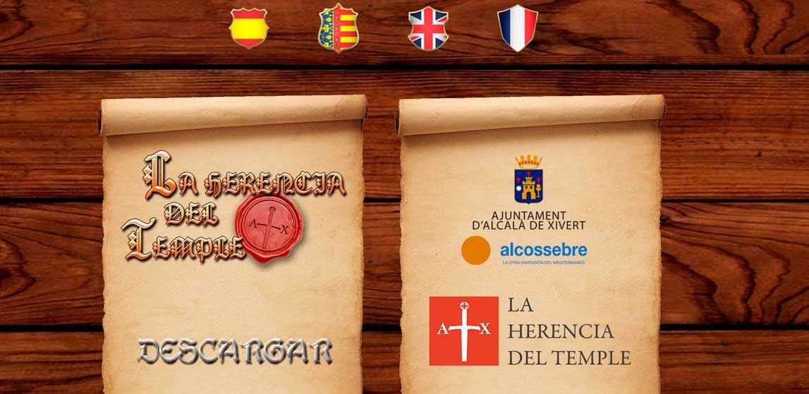 Página web la herencia del temple Aplicación interactiva 