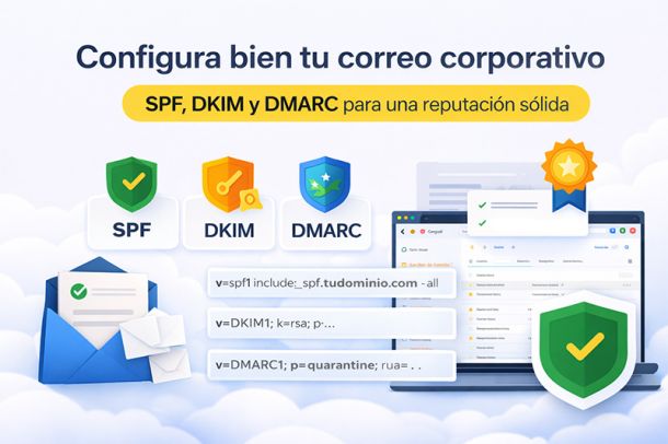 Configuración correcta del correo corporativo: SPF, DKIM y DMARC para una reputación de 10