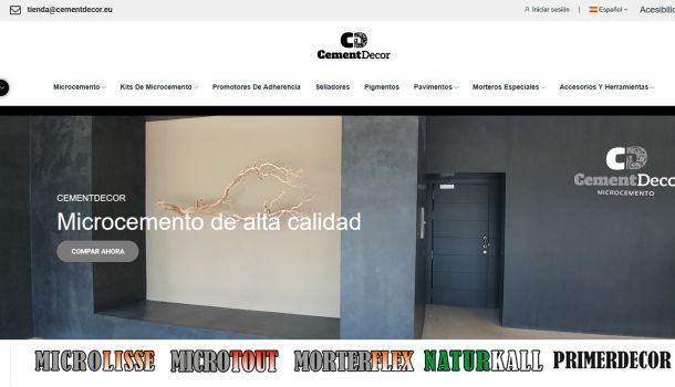 Portada de la web cementdecor.eu