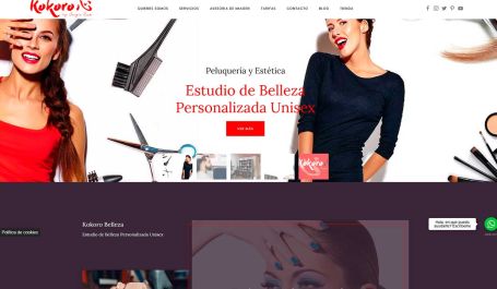 kokoro Belleza. Diseño de página web en Valladolid.