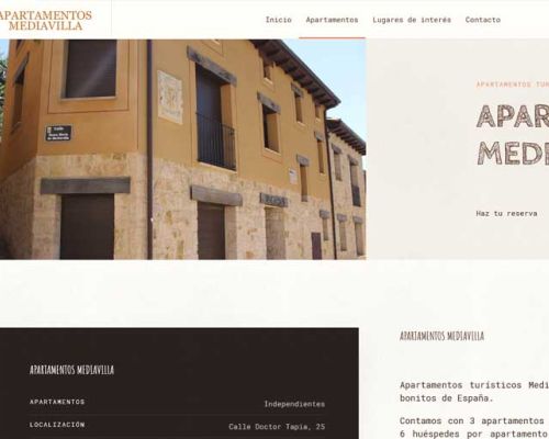 Página web Apartamentos mediavilla