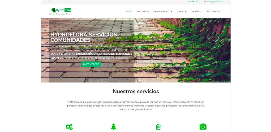 Diseño de pagina web de Hydroflora