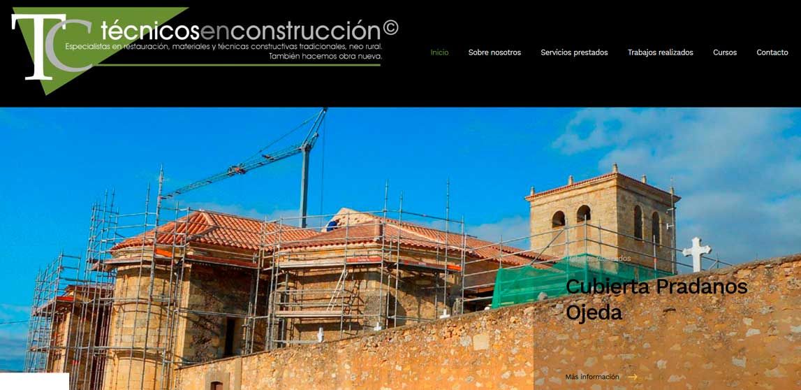 Diseño de la pagina web de tecnicos en construccion - Laguna de Duero