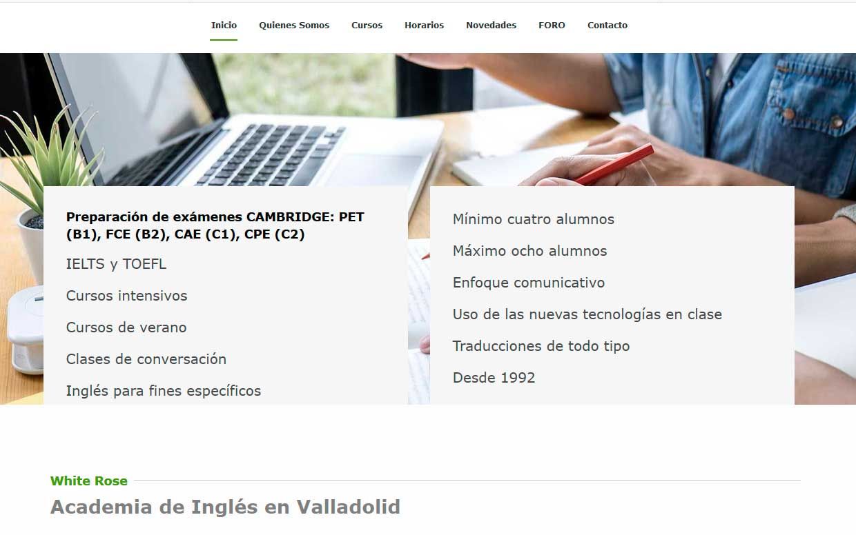 Tienda online de White rose diseño web en Valladolid de Creotupagina