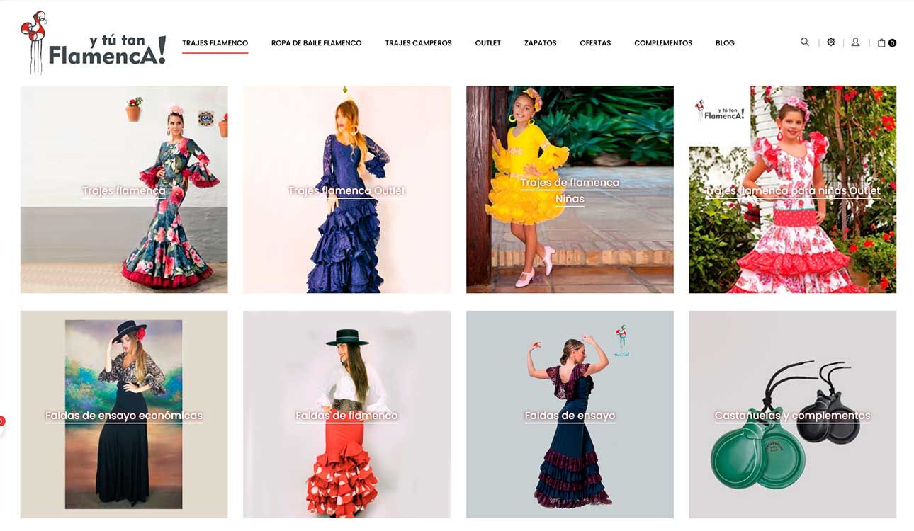 Y tu tan flamenca. Diseño de tienda online en Salamanca.